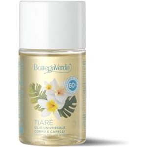 Bottega Verde - Olio Universale, per Corpo e Capelli, Tiarè, 100 ml, Azione Setificante ed Elasticizzante, con Monoi di Tahiti, Tutti i Tipi di Pelle e Capelli