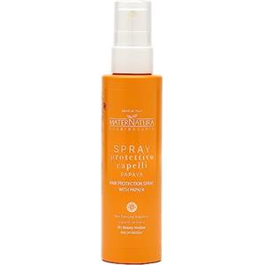 Maternatura, Latte Spray Protettivo Capelli alla Papaya e Mango, con Filtri UV Termoprotettore Capelli da Sole, Vento, Sale e Cloro, Beauty Routine Capelli al Mare, Made in Italy - 150 ml