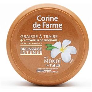 Corine de Farme - Grasso da mungere con attivatori abbronzanti Profumo Vaniglia - Monoi de Tahiti - Senza Autoabbronzante - per pelli opache/già abbronzate - 150 ml