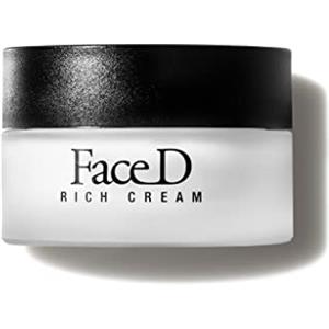 FaceD Face D - Rich Cream, 50 ml, Crema Viso Nutriente Anti-Età con Acido Ialuronico e Vitamine