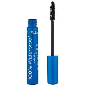 Rimmel London 100%, Mascara waterproof, Marrone/Nero, 8 ml (1 pz.)
