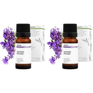 Aroma Labs Lavanda Vera BIO (Lavandula officinalis) - 10 mL - Olio Essenziale Chemiotipizzato e Certificato AB - Distensione & Rilassamento - Aroma Labs - Made in France (Confezione da 2)