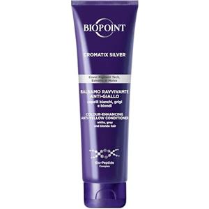Biopoint Cromatix Silver - Balsamo Ravvivante Antigiallo per Capelli Bianchi, Grigi e Biondi, Neutralizzante dei Riflessi, Dona Brillantezza e Idratazione, 150 ml