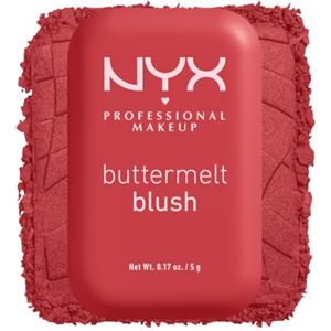 NYX Professional Makeup Buttermelt Blush, Blush in polvere, Fino a 12 ore di tenuta, Fade & Transfer Resistant, Butta Than Coral, 1 Unità