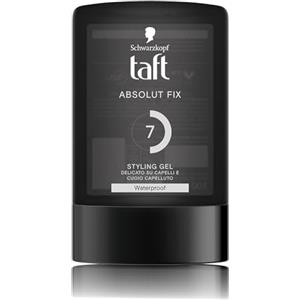 Schwarzkopf Taft Absolut Fix Styling Gel 300ml, Gel per capelli resistente all'acqua, Gel vegano e waterproof delicato su capelli e cuoio capelluto