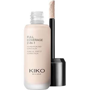 KIKO Milano Full Coverage 2-In-1 Foundation & Concealer 43 - NR30, Fondotinta E Correttore 2 In 1, Elevata Coprenza