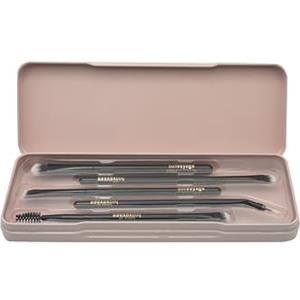 bonvoyage Essentials, Set Pennelli Occhi Make Up 5 Pezzi, Include Pennello per Ombretti, Sopracciglia e Eyeliner, Setole Morbide per una Facile Applicazione del Trucco, Makeup is My Art