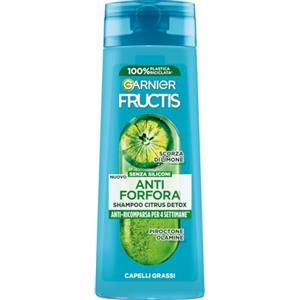 Garnier Fructis Shampoo Antiforfora Citrus Detox 250 ml - Rimuove la forfora, Purifica e dona lucentezza ai capelli grassi