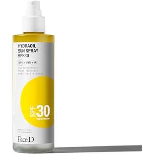 FaceD Face D - Hydraoil Spray Solare Corpo e Capelli SPF 30, 200ml