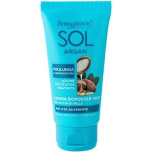 Bottega Verde - SOL Argan, Crema Viso Doposole, 50 ml, Antietà Nutriente, Prolunga l'Abbronzatura, Idrata e Dona Sollievo, con Olio di Argan e Collagene Vegetale, Per Tutti i Tipi di Pelle