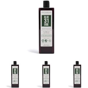 PhytorelaxLaboratories, Olio 31 Erbe Vegan & Organic - Bagno Doccia - Balsamico E Rigenerante - 500 ml (Confezione da 4)