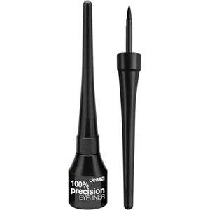 deBBY, 100% precision EYELINER Liquido a Lunga Tenuta, Pigmenti Neri Intensi e Tratti Precisi, Asciugatura Rapida, Applicatore in Feltro per un'Applicazione Confortevole, Oftalmologicamente Testato