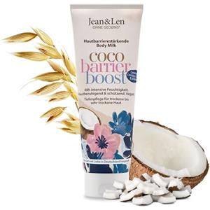 Jean & Len Body Milk Ceramide Complex & Olio di cocco, texture ricca, rinforza la barriera cutanea, profumo di cocco, Body Lotion per pelle da secca a molto secca, senza parabeni e siliconi, 250 ml