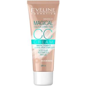 Eveline Cosmetics Magical Colour Correction CC Cream - Beige Medio 52, 30ml Fondotinta Multi-funzionale per Tutti i Tipi di Pelle, Idratazione Duratura e Finish Levigato