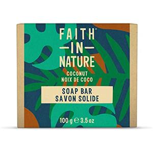 Faith In Nature Saponetta Naturale al Cocco, Idratante, Vegana e Cruelty Free, Senza SLS e Parabeni, 100 g