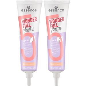 Essence Cosmetics Wonder Full Primer Viso 5 in 1, Idratante, Opacizzante, Curativo, Opaca, 30 ml (Confezione da 2)