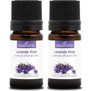 La Compagnie des Sens LAVANDA VERA (Lavandula officinalis) BIO - 5mL - Olio Essenziale di Qualità Premium - 100% Puro, Naturale, Chemiotipizzato e Integrale (Confezione da 2)
