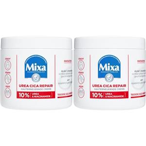 Mixa Urea crema rigenerante per pelle con urea e niacinamidi, per pelle secca, ruvida e irregolare, ripara e leviga, idratante per corpo, mani e viso, Urea Cica Repair+, 400 ml (Confezione da 2)