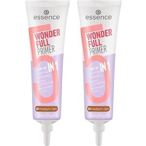 Essence Cosmetics Wonder Full Primer Viso 5 in 1, Idratante, Opacizzante, Curativo, Opaca, 30 ml (Confezione da 2)