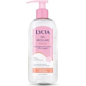 Lycia, Gel Micellare Detergente Viso, Occhi e Labbra, Formula Delicata per Pelli Sensibili con Acido Ialuronico e Fiori di Arancio, Tonificante ed Emolliente per una Pelle Morbida e Luminosa, 250 ml