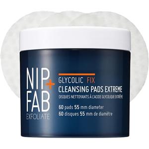 NIP & FAB Nip + Fab Glycolic Fix Pad Notte Extreme (60 Pezzi) - Pad Esfolianti con 5% di Acido Glicolico e Acido Salicilico - Peeling AHA/BHA per Pelle con Imperfezioni e Texture Irregolare