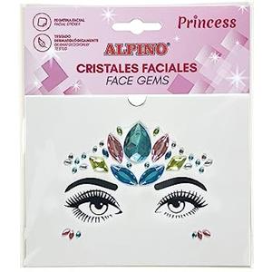 Alpino Gemme per il viso Adesive Princess | Adesivi per il viso scintillanti | Trucco per Festival, Carnevale e Halloween | Adesivi per il viso scintillanti