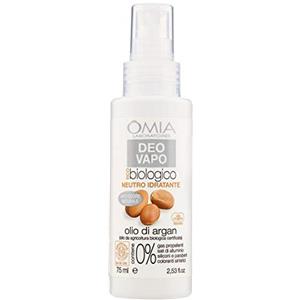 Omia, Deo Vapo Eco Biologico Idratante Con Olio Di Argan, Deodorante Antiodore, Senza Sali di Alluminio e Gas, Freschezza per 24 ore, Deodorante Uomo e Donna, Dermatologicamente Testato - 75 ml