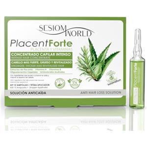 sesioMWorld Trattamento anticaduta PlacentForte Placenta e Vitamine 12 fiale sesioMWorld®, 10 millilitro, 1