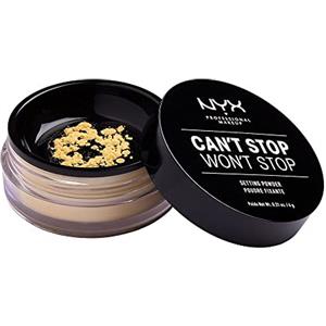 NYX Professional Makeup, Cipria in Polvere, Can't Stop Won't Stop Setting Powder, Polvere libera, Finish matte, Minimizza le zone lucide, Tonalità: Banana