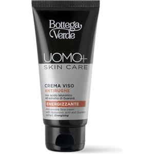 Bottega Verde Man Crema Viso Antirughe Energizzante 50 ml con Acido Ialuronico e Estratto di Guarana