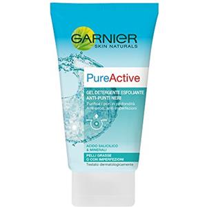 Garnier Pure Active Gel Detergente Esfoliante 150 ml - Anti-Punti Neri e Imperfezioni per Pelli Grasse