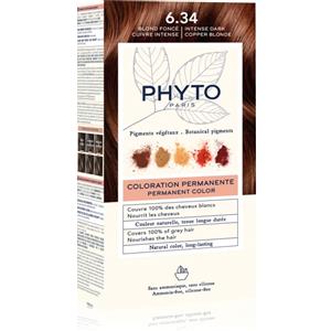 PHYTO Color Kit 6.34 Biondo Scuro Ramato - Colorazione Permanente Senza Ammoniaca con Pigmenti Vegetali
