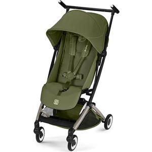 CYBEX Gold Passeggino LIBELLE con dimensioni adatte al bagaglio a mano, Da circa 6 mesi a circa 4 anni (max. 22 kg), Ultraleggero (solo 6 kg), Sistema di cinture a una mano, Moss Green