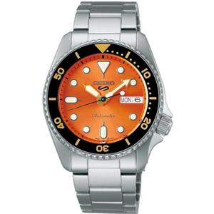 SEIKO 5 sport skx 'midi' 38 mm arancione | cinturino in acciaio inossidabile SRPK35K1