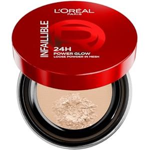 L'Oreal Paris L'Oréal Paris Cipria in Polvere Libera, Per Tutti i Tipi di Pelle, A Lunga Tenuta, Makeup Fissato Fino a 24H, Finish Luminoso, Azione Idratante, Infaillible 24H Power Glow, Tonalità: Universal, 10g