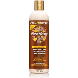 Creme Of Nature Pure Honey Moisturizing Dry Defense Conditioner, Balsamo Idratante per Capelli Secchi al Miele, 350 ml