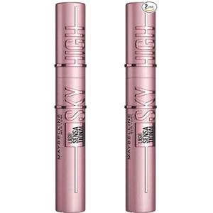 Maybelline New York Mascara Ciglia Sensazionali Sky High, Volumizzante e Allungante, Definisce, incurva e moltiplica, Nero, Confezione da 2