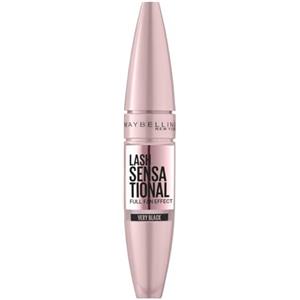 Maybelline New York Mascara Ciglia Sensazionali, Volumizzante, Effetto Ventaglio sulle Ciglia, Very Black, 9,5 ml