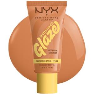 NYX Professional Makeup Fondotinta Illuminante, Per Tutti i Tipi di Pelle, Incarnato Uniforme e Luminoso, Effetto Naturale e Tenuta fino a 12H, Con SPF 30, Buttermelt Glaze, Tonalità: 03 Cashew Butta