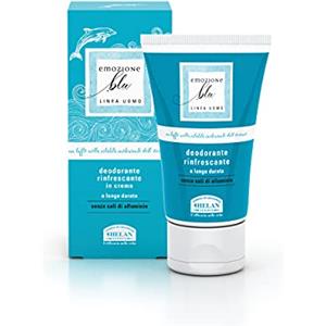 Helan, Emozione Blu, Deodorante Uomo e Donna in Crema, Formula Delicata senza Sali di Alluminio, Profumato e Rinfrescante, con Olii Essenziali Dermopurificanti e a Lunga Durata, 125 ml - Made in Italy