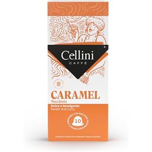 Cellini Caffè Cellini Caramel Macchiato Capsule Compatibili Nespresso* - 100pz | Per Una Bevanda Al Gusto Di Dessert Caramellato