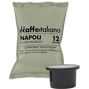 FRHOME Il Caffè Italiano Capsule Uno System Compatibili Napoli - 100pz | Aroma Forte e Vigoroso | Made In Italy | Frhome