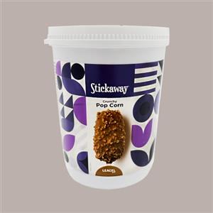 Lucgel Copertura Crunchy al Gusto di Pop Corn Ideale per Stecco Biscotto Gelato Stickaway Leagel 1,2 Kg Lucgel