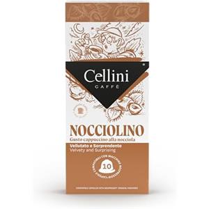 Cellini Caffè Cellini Capsule Nocciolino Compatibili con Nespresso* - 100pz Dal Sapore Dolce E Sorprendente E Una Delicata Schiuma