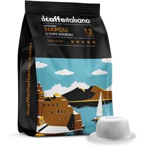 FRHOME Il Caffè Italiano Capsule Compatibili Con Bialetti Napoli - 100pz | Aroma Forte e Vigoroso | Made In Italy | Frhome
