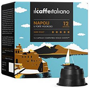 FRHOME Il Caffè Italiano Capsule Compatibili Dolce Gusto Napoli - 96pz | Capsule Dolce Gusto Compatibili Con Aroma Forte e Vigoroso | Capsule Nescafe Dolce Gusto Compatibili Made In Italy | Frhome