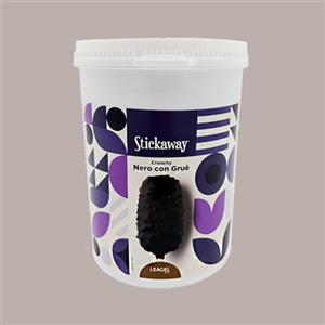 Lucgel Copertura Crunchy Nero con Gruè Ideale per Stecco Biscotto Gelato Stickaway Leagel 1,2 Kg Lucgel