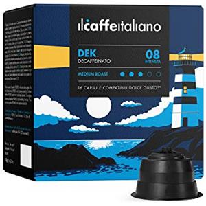FRHOME Il Caffè Italiano Capsule Compatibili Dolce Gusto Decaffeinato - 96pz | Capsule Dolce Gusto Compatibili Con Gusto Forte e Deciso | Capsule Nescafe Dolce Gusto Compatibili Made In Italy | Frhome