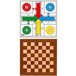 Cayro - Parcheesi E Scacchiera - Legno - Misura 40 X 40 - Design Classico Ed Elegante - Gioco Tradizionale - Sviluppo Cognitivo - Design Elegante E Durevole
