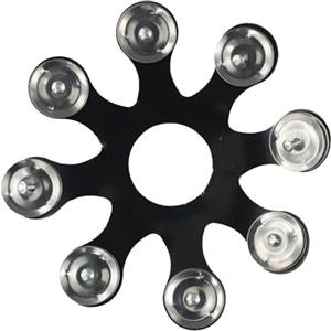 SPORTARC Tamburello per Hi Hat per piatti, robusto accessorio per tamburello con facile montaggio ed effetti sonaglio (nero)